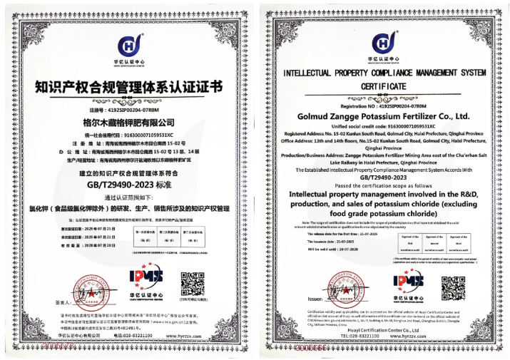 九游会集团钾肥获知识产权合规治理系统认证 创新治理再上新台阶